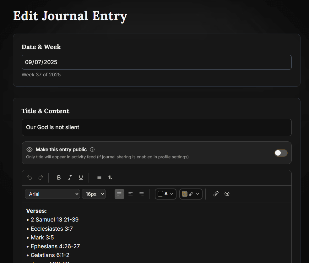 Journal your headspace desktop screenshot